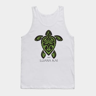 Black & Green Tribal Turtle Tattoo / Luana Kai Tank Top